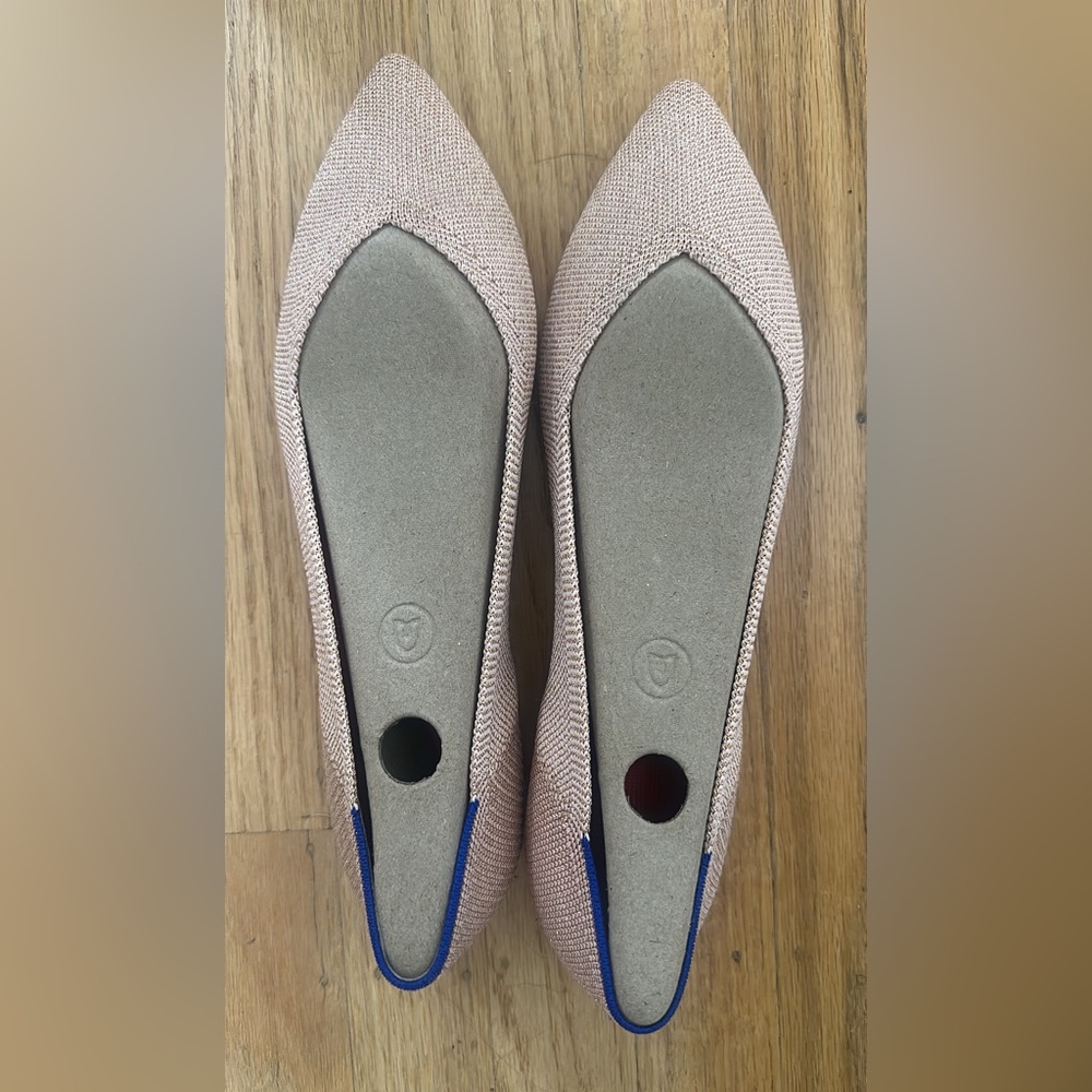 BNIB Size 10 Rothy’s Rose Metallic Points